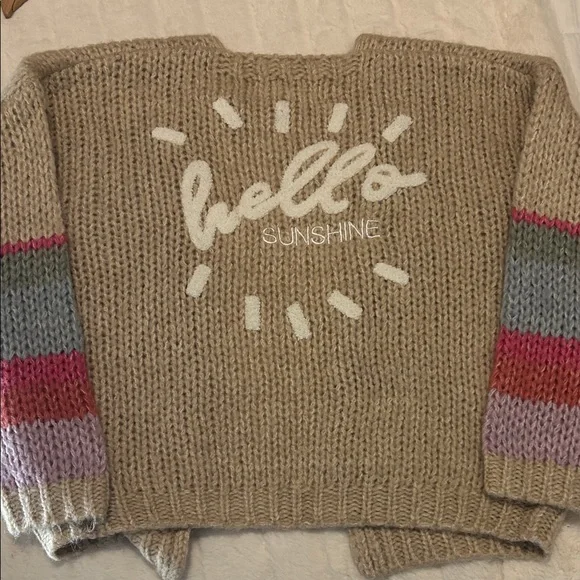 Saltwater Luxe "Hello Sunshine " Colorful Knit Cardigan Size XS NWT - Picture 3 of 10